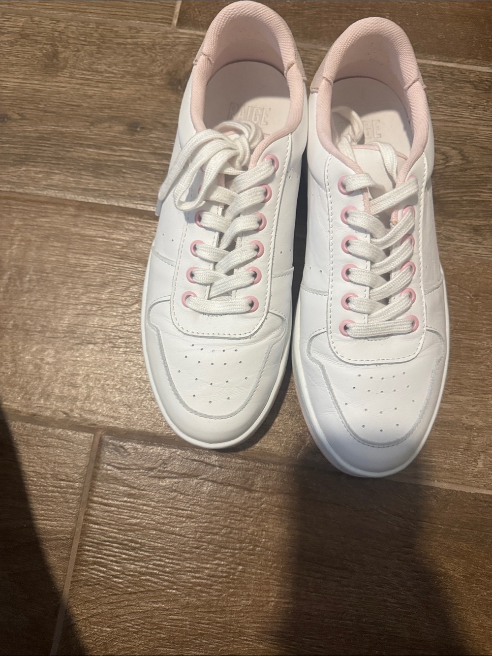 Paige white and pink sneaker